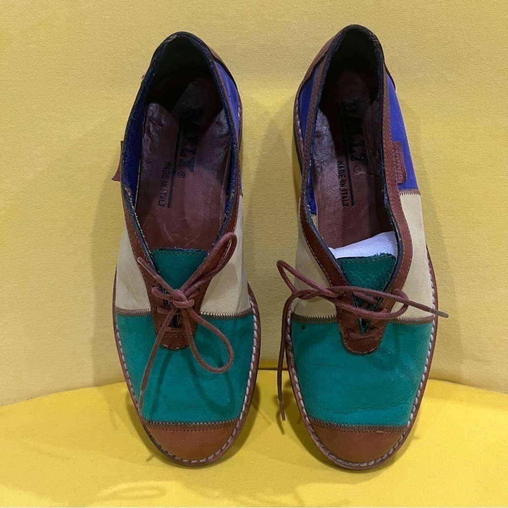 BALLY Color Block Flat Shoes size 37. - Picture 3 of 17